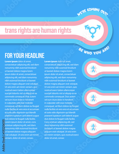 Graphic design for trans community with sample text