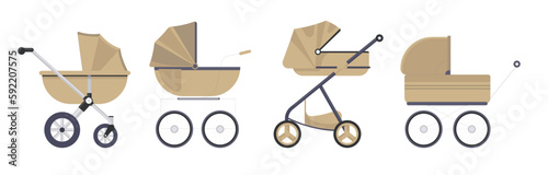 Baby stroller or perambulator  buggy shop vector