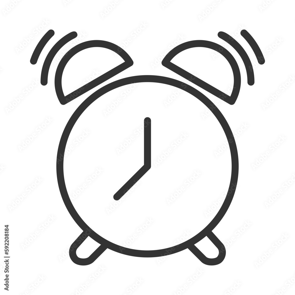 Ringing alarm clock pixel perfect linear icon. Wake up time. Sleep schedule. Reminder tool. Thin line illustration. Contour symbol. Vector outline drawing. Editable stroke. Arial font used Ringing alarm clock pixel perfect linear icon. Wake up time. Sleep schedule. Reminder tool. Thin line illustration. Contour symbol. Vector outline drawing. Editable stroke. Arial font used