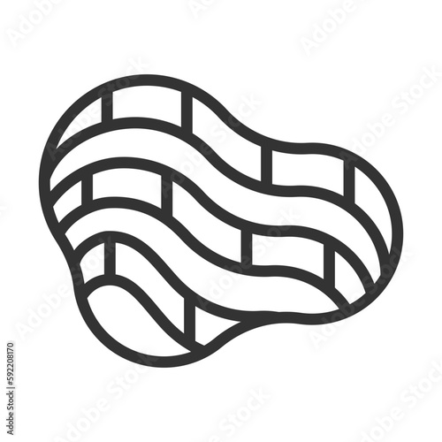 Quarry pixel perfect linear icon. Open pit mine. Type of mining from earth surface. Source of coal. Heavy industry. Thin line illustration. Contour symbol. Vector outline drawing. Editable stroke