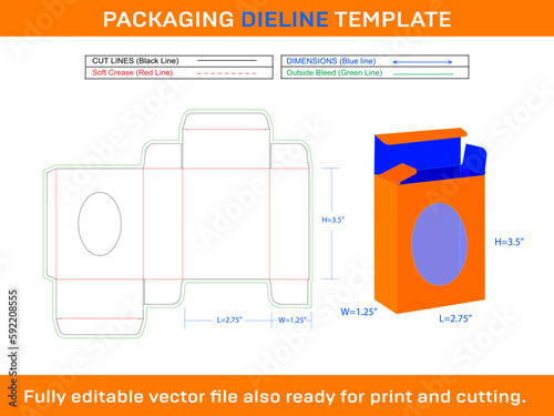 Soap Box Dieline Template design