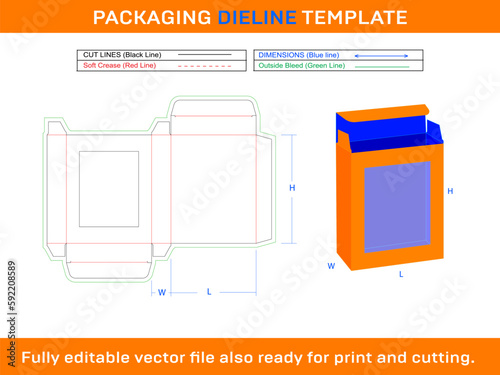 Makeup Gift Box, Lipstik Box Dieline Template