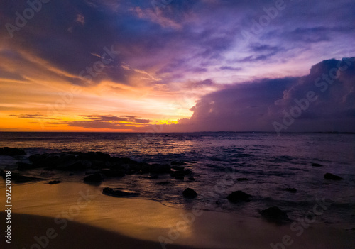 Beautiful tropical landscape on the ocean. Photography for tourism background, design and advertising.