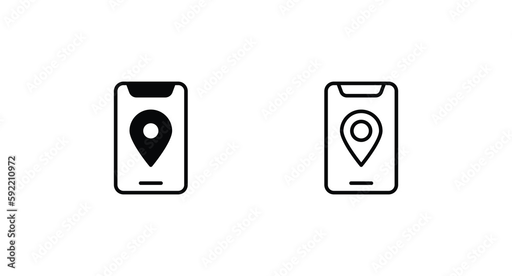 Location icon design with white background stock illustration Location icon design with white background stock illustration