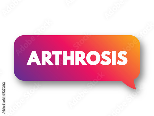 Arthrosis - most common disease of the postural and musculoskeletal system, text concept background