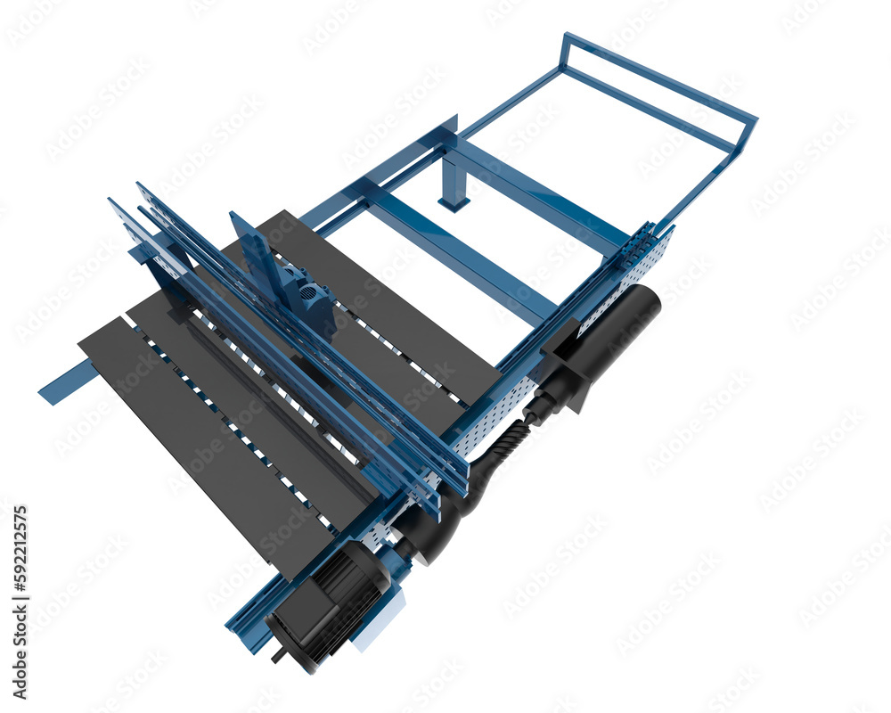 CNC machine isolated on transparent background. 3d rendering - illustration CNC machine isolated on transparent background. 3d rendering - illustration