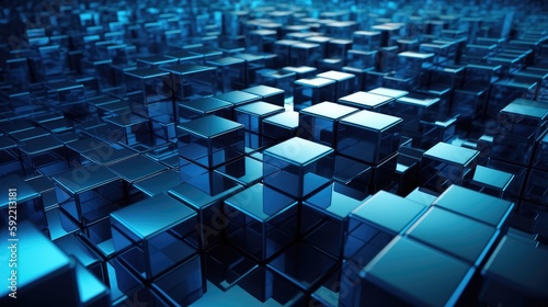 Abstract cubes background texture made with generated ai © alesta