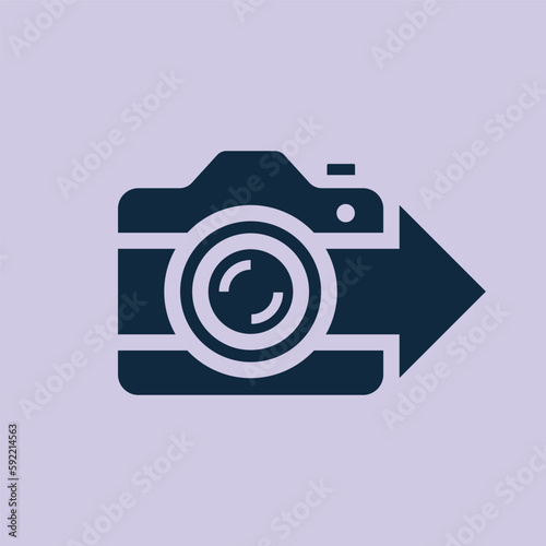 modern arrow camera photography logo