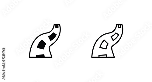 Truck Location icon design with white background stock illustration