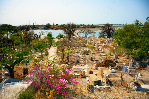 Fadiouth shell island cemetery in Senegal photo