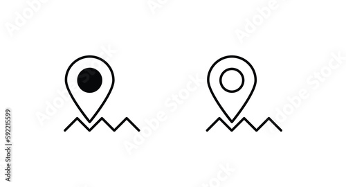 Location icon design with white background stock illustration
