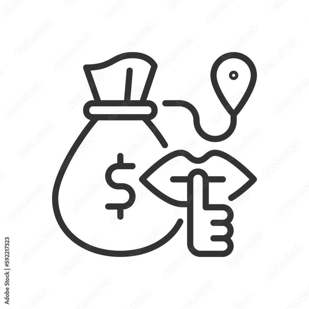 Bulk cash smuggling linear icon. Large sum of money. Thin line customizable illustration. Contour symbol. Vector isolated outline drawing. Editable stroke. Pixel perfect. Arial font used Bulk cash smuggling linear icon. Large sum of money. Thin line customizable illustration. Contour symbol. Vector isolated outline drawing. Editable stroke. Pixel perfect. Arial font used