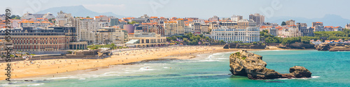 Panoramic view of Biarritz and its beaches, France photo