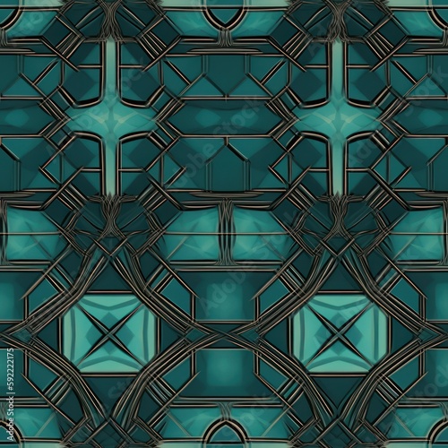 Futuristic and abstract tile with pattern