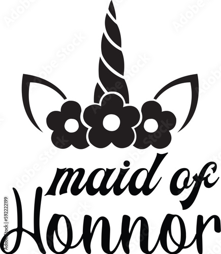 maid of honnor svg desing