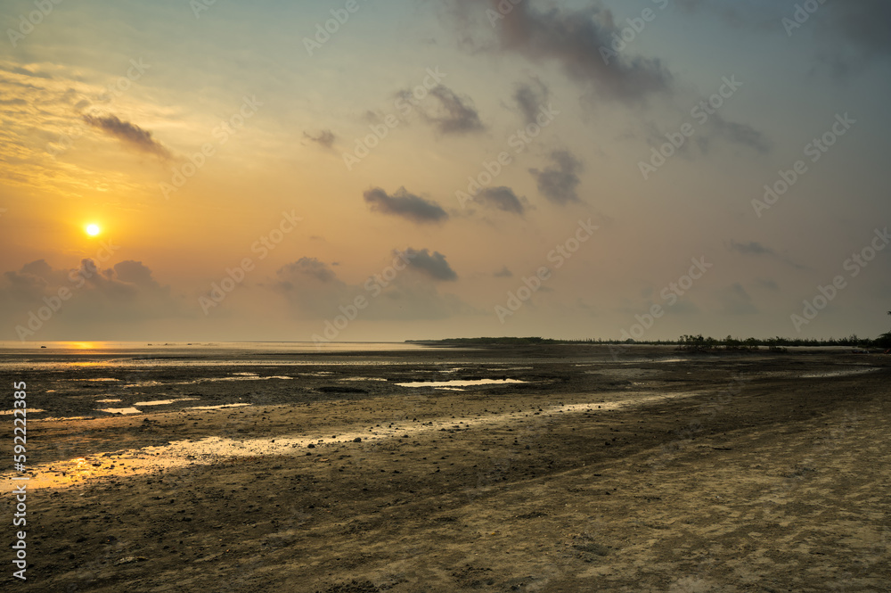 sunrise in the seashore of Bakkhali sunrise in the seashore of Bakkhali