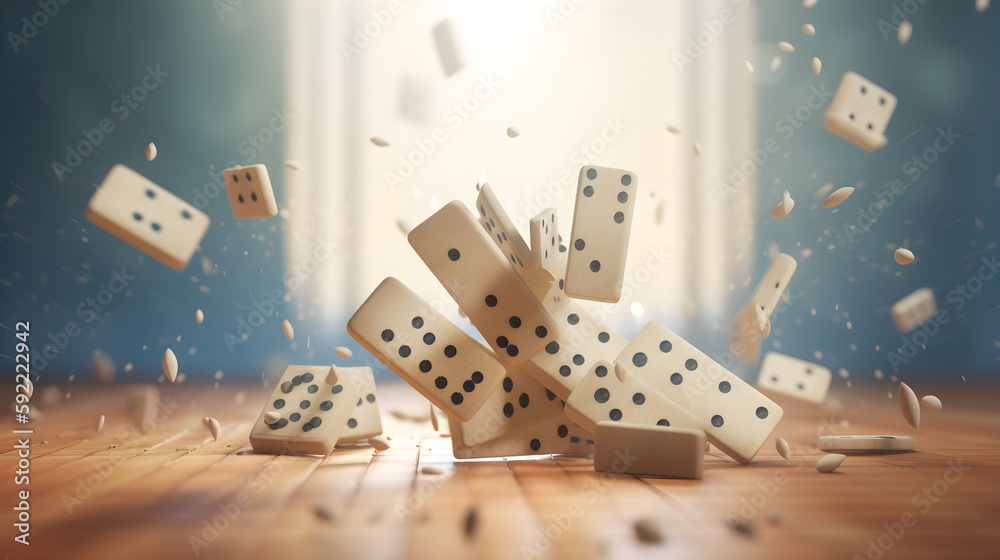 Falling dominos is a chain reaction game where strategically placed ...