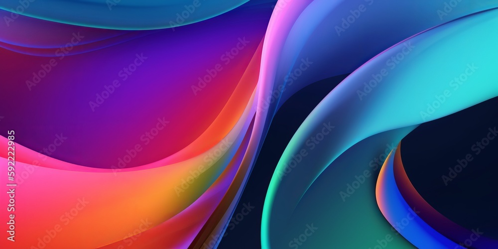 Fototapeta premium Modern gradient waves blend background, great design for any purposes. Vibrant style template. Multicolor color background. Futuristic dynamic motion technology. Creative design.