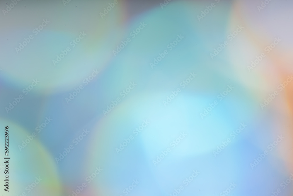 Background blurred circles hologram close up.