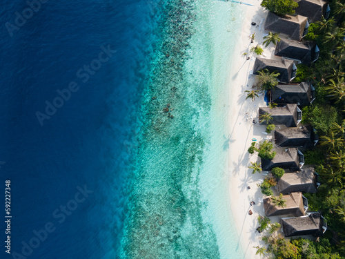 Drone view maldives