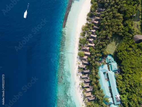 Drone view maldives