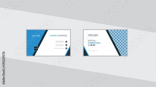 Modern business card design . double sided business card design template 
