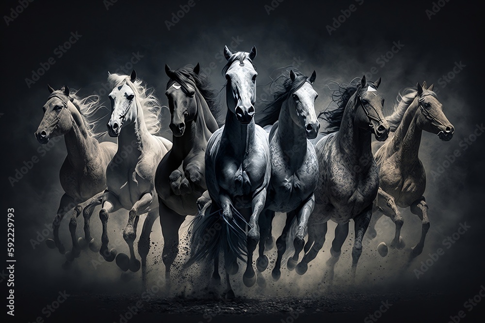 Pin by Banshil on Hd background download | Horse wallpaper, Horse painting, Seven  horses painting