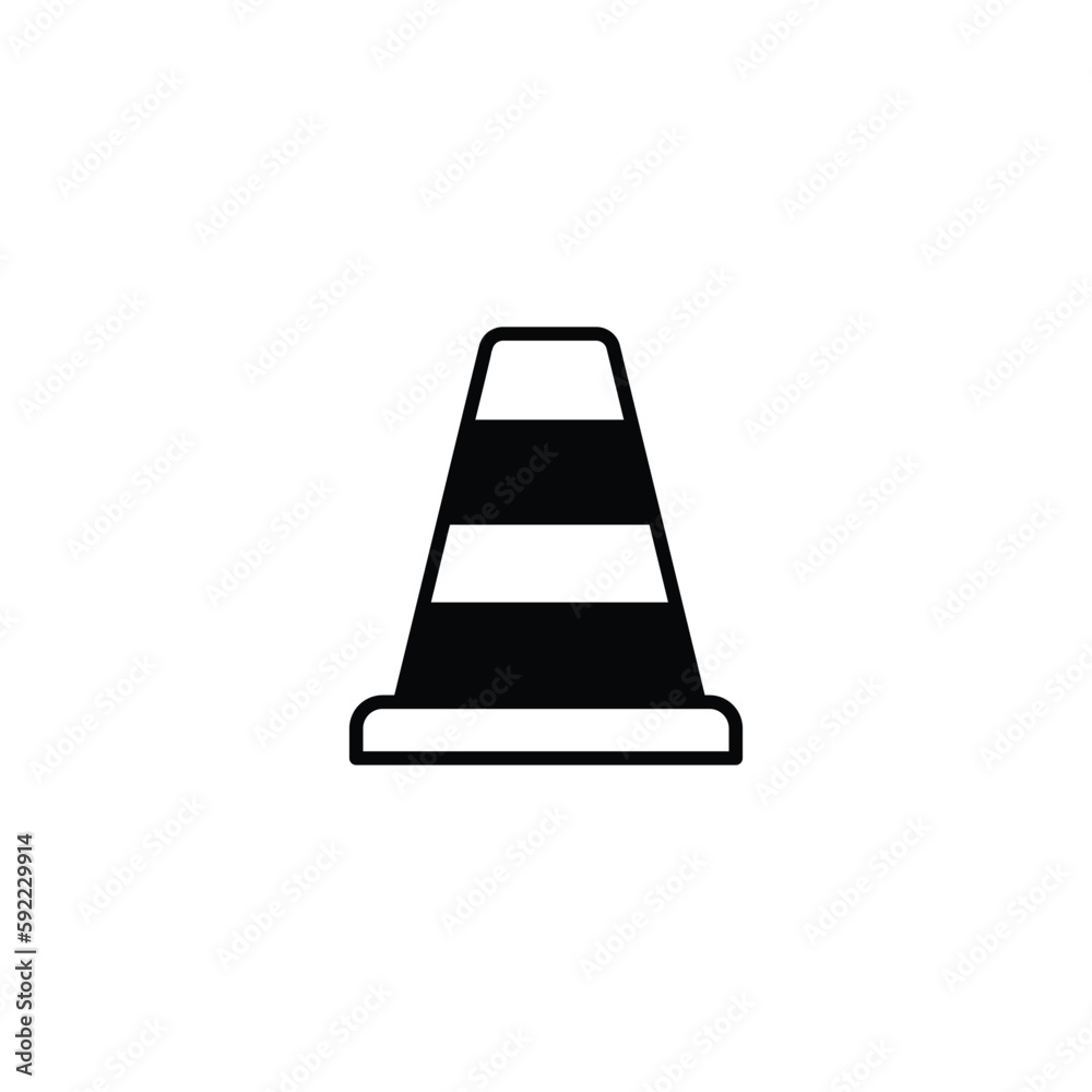 Trafic Cone icon design with white background stock illustration Trafic Cone icon design with white background stock illustration