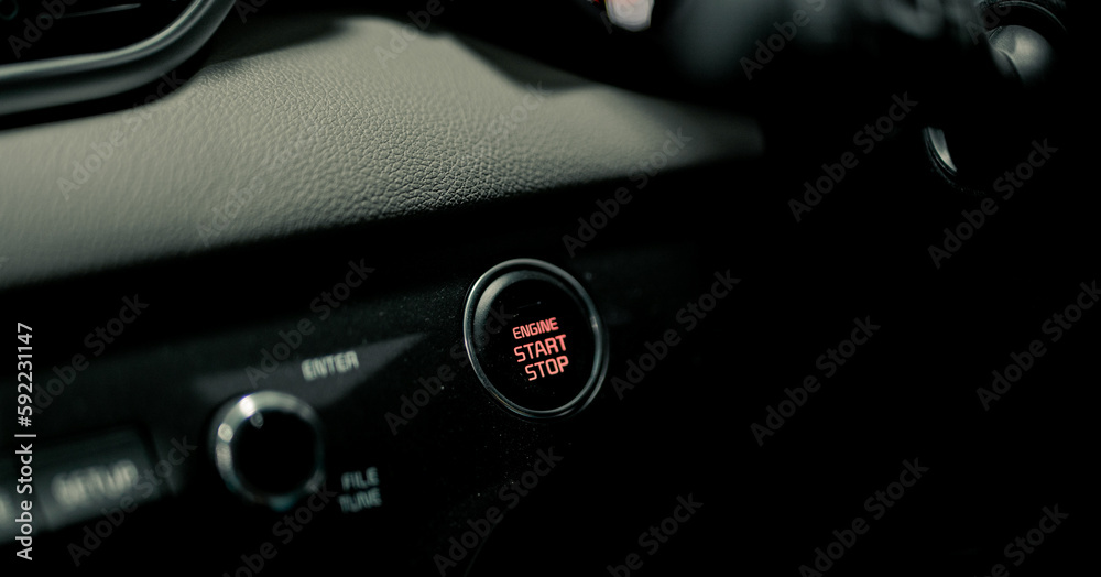 Car Engine Push Start Button