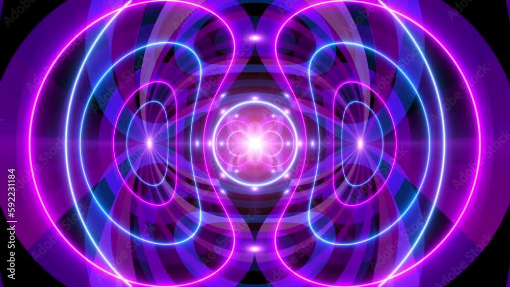 Infinite Dreamy Neon Geometric Shapes Art Background Loop Infinite Dreamy Neon Geometric Shapes Art Background Loop
