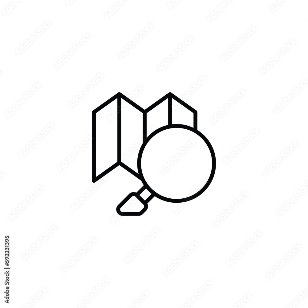 Search Location icon design with white background stock illustration Search Location icon design with white background stock illustration