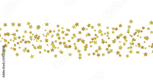 XMAS Stars - stars. Confetti celebration  Falling golden abstract decoration for party  birthday celebrate  3D PNG