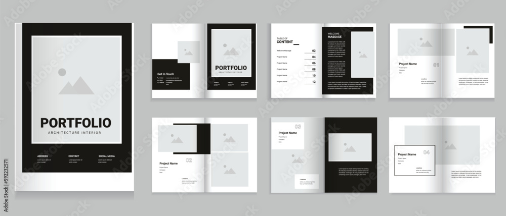 Architecture Portfolio Template or Modern Portfolio Template Design Layout Architecture Portfolio Template or Modern Portfolio Template Design Layout