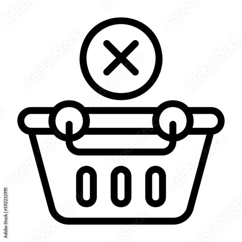 delete from basket icon