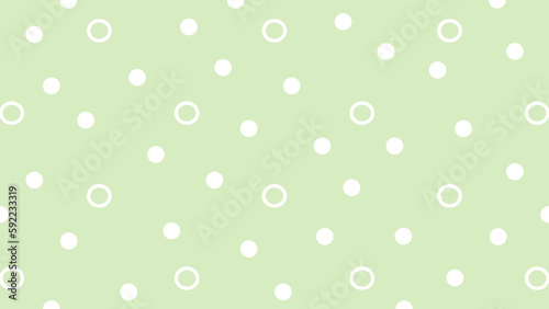 Green background with white dots