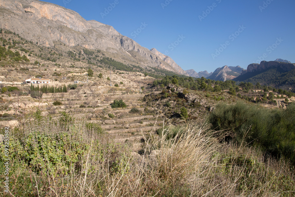 Landscape near Sella, Benidorm, Alicante, Spain