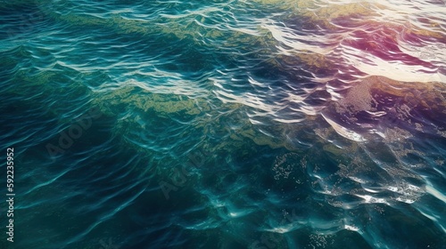 ocean wave background created with Generative AI