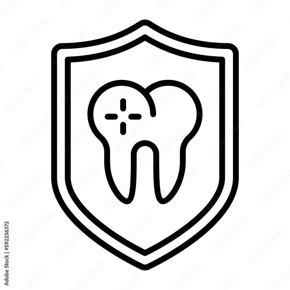 Dental treatment covered in insurance concept, Teeth Loss Protection vector icon design, Dentistry symbol,Health Care sign, Dental instrument stock illustration Dental treatment covered in insurance concept, Teeth Loss Protection vector icon design, Dentistry symbol,Health Care sign, Dental instrument stock illustration