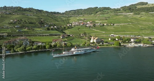 Wallpaper Mural aerial view of the terraced vineyards in switzerland Torontodigital.ca