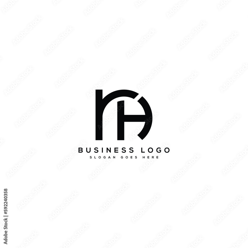 rH letter mark abstract vector logo template - editable rH text design rH letter mark abstract vector logo template - editable rH text design