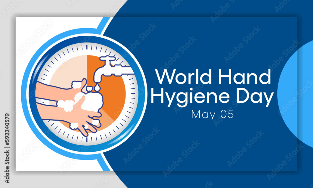 Vetor de World Hand hygiene day is observed every year on May 5, the