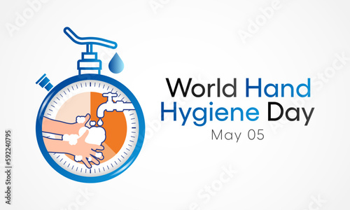 World Hand hygiene day is observed every year on May 5, the Day mobilizes people around the globe to increase adherence to hand cleanliness in health care facilities. Vector illustration.
