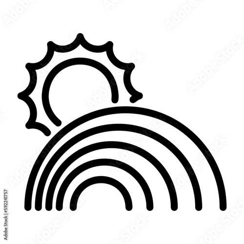 sun and rainbow icon