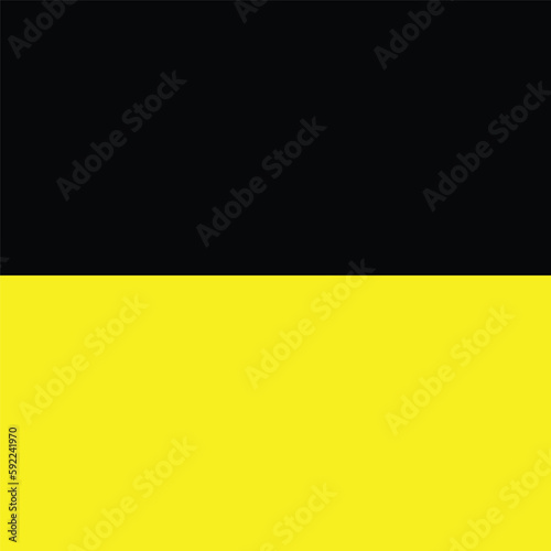 German national illustration, black and yellow banner, graphic shape 
