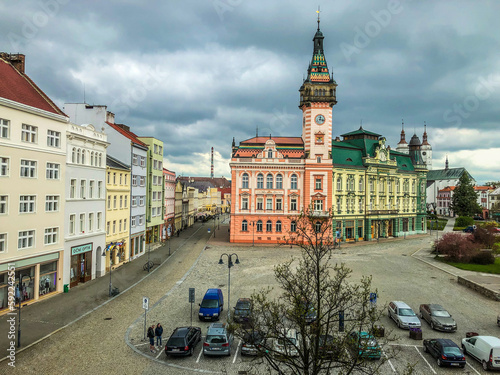Krnov, Czech Republic - 13. April 2023 - Town Hall on the square in Krnov photo