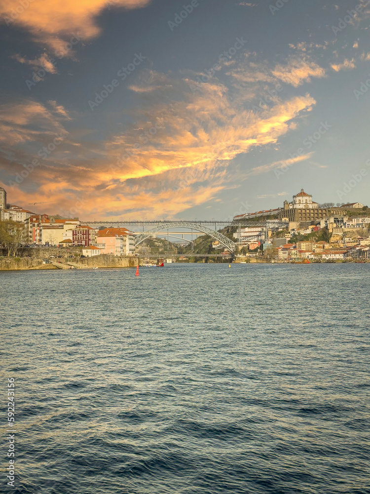 View of Porto e Gaia with the Douro river