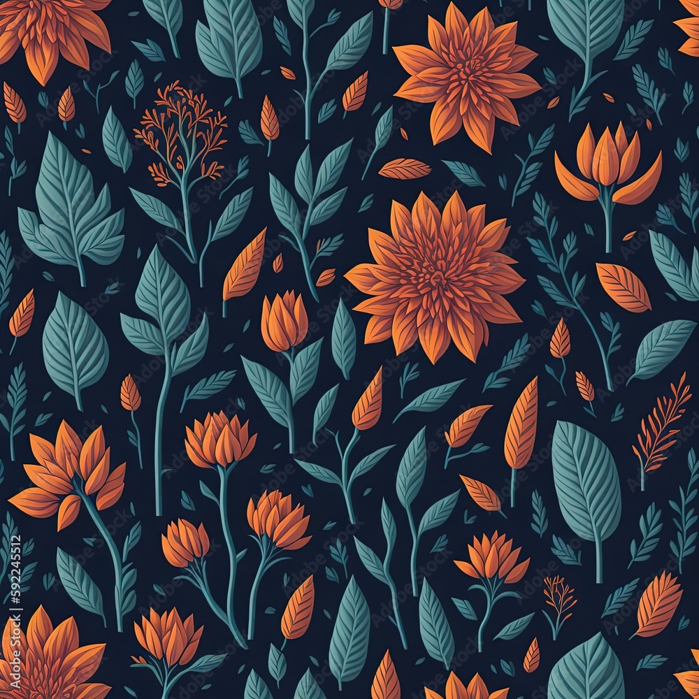 seamless pattern with flowers seamless pattern with flowers