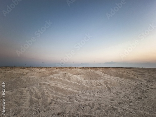 Mesmerizing view of the golden sunset over the sea