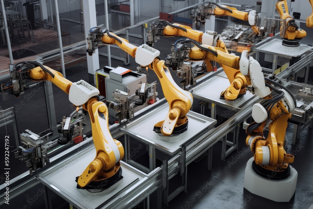 Assembly Robots Examples diverse range of robotic arms assembling a variety of different ...