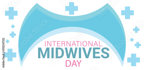 International Midwives Day. Template for background, banner, card, poster. 